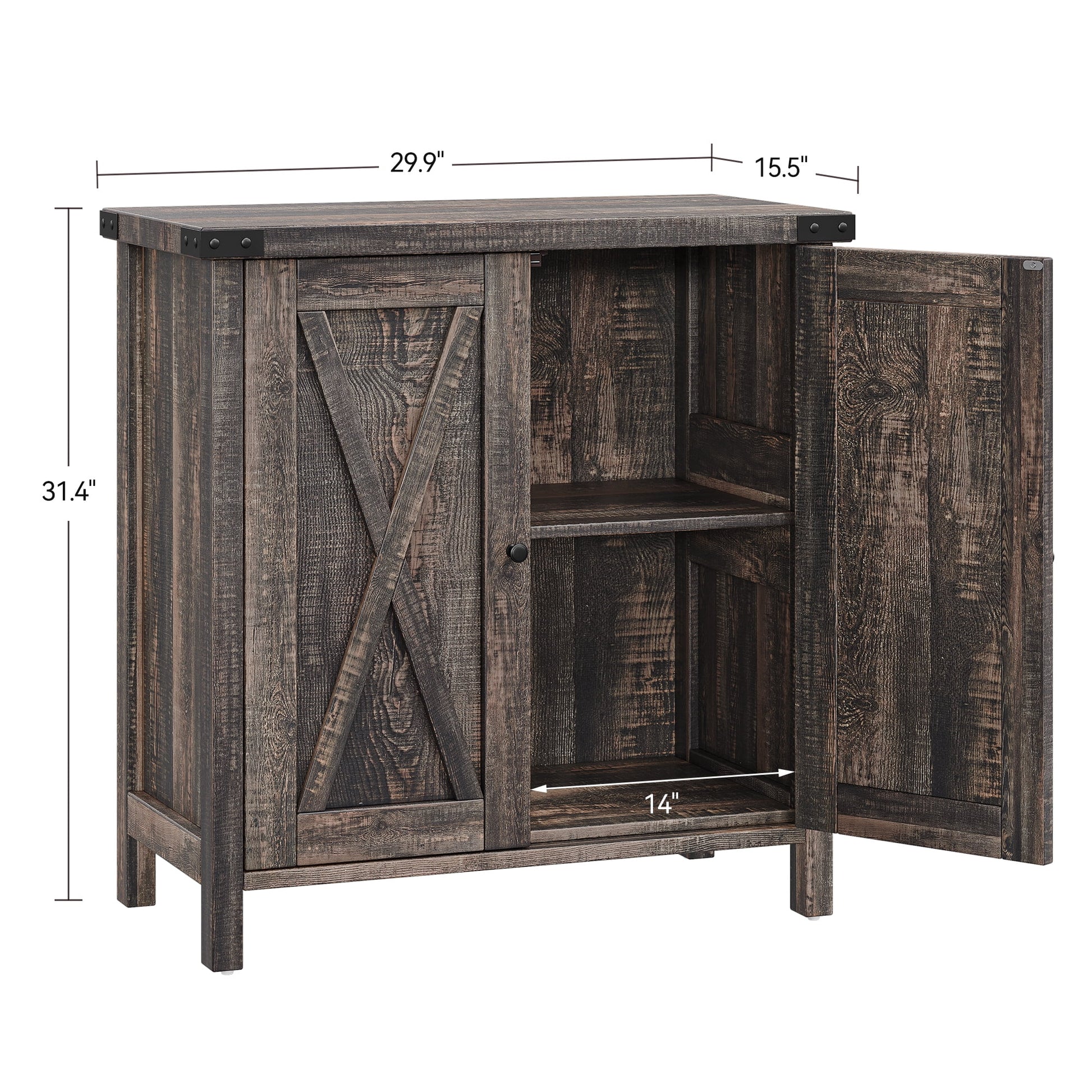 KTENME 2024 New Retro Style Coffee Bar Cabinet, Sideboard with Drawer and Adjustable Shelf, Storage Cabinet for Kitchen, Dining Room, Bathroom, Entryway
