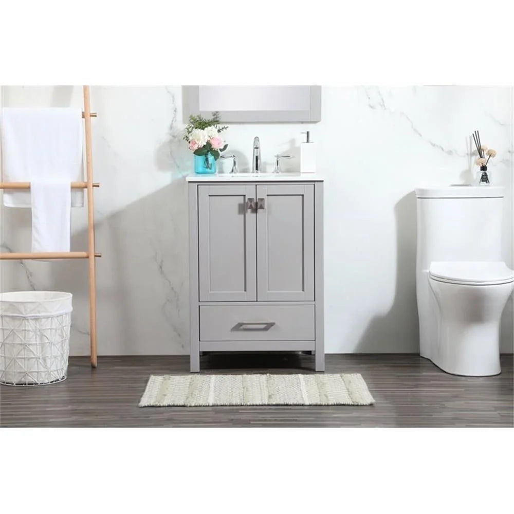 Elegant Kitchen and Bath 24 Inch Single Bathroom Vanity In White
