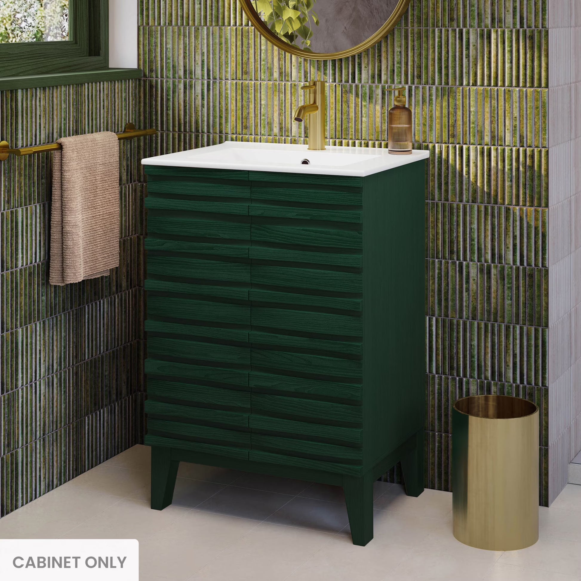 Cascade 24" Bathroom Vanity in Black Cabinet Only