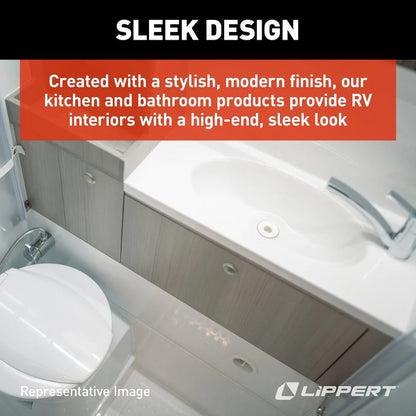 Lippert 209648 Sinks Better Bath 24" X 36" Rv Bath Tub Center Drain White