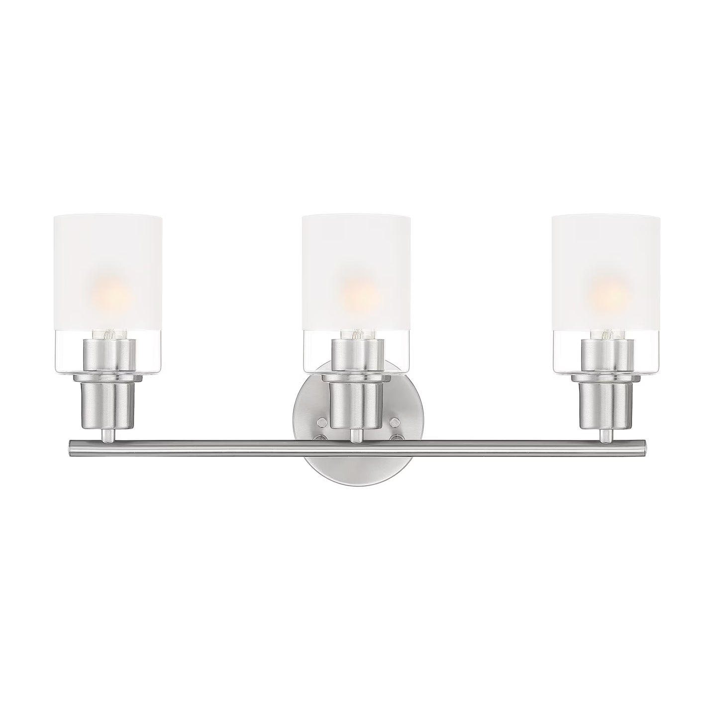 Designers Fountain Cedar Lane 3 Light Brushed Nickel Bathroom Vanity Light Fixture, D236M-3B-BN