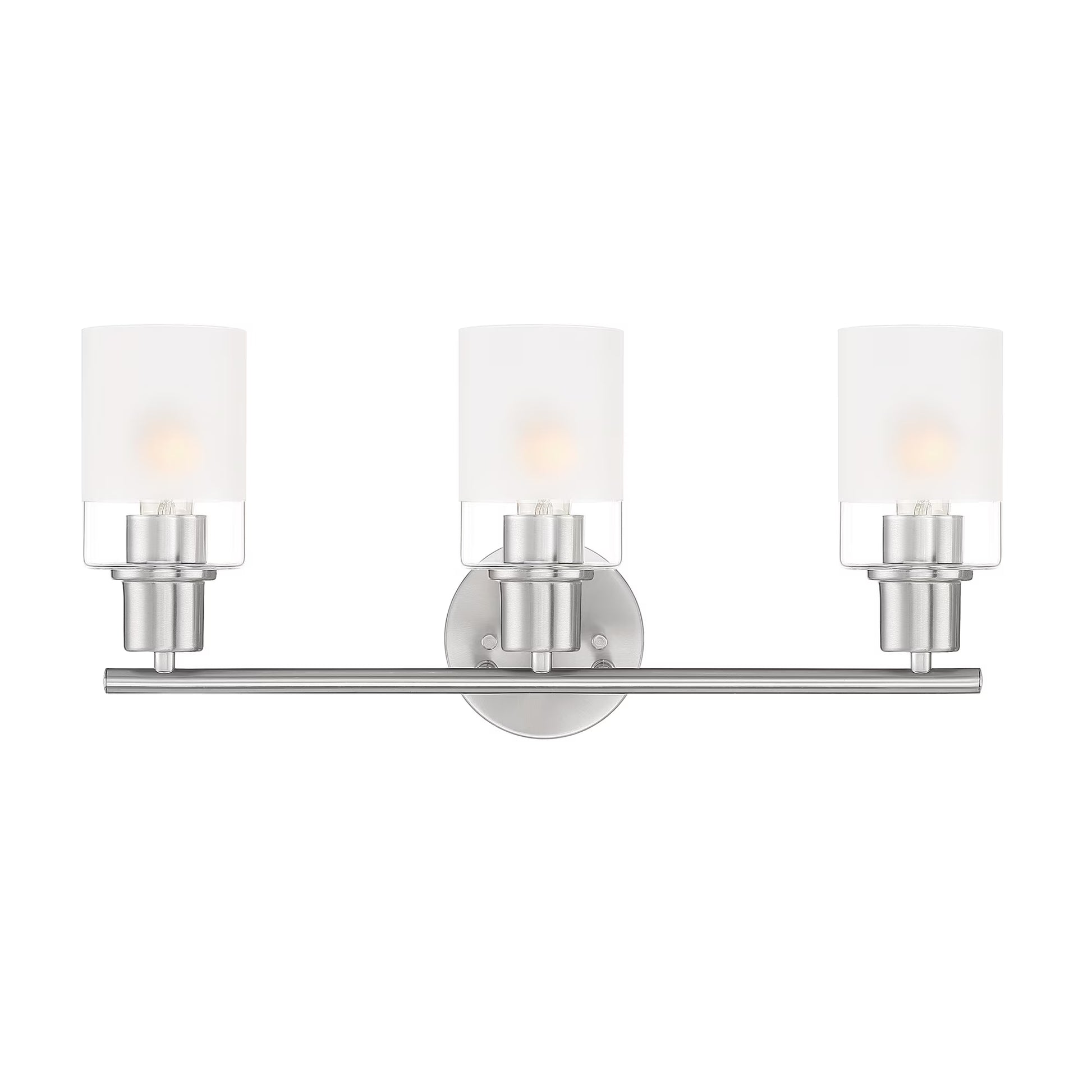 Designers Fountain Cedar Lane 3 Light Brushed Nickel Bathroom Vanity Light Fixture, D236M-3B-BN