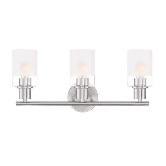 Designers Fountain Cedar Lane 3 Light Brushed Nickel Bathroom Vanity Light Fixture, D236M-3B-BN