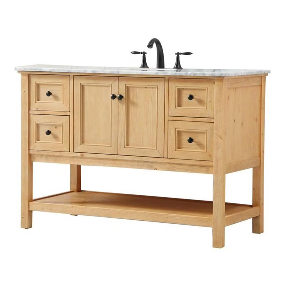 48 in. single bathroom vanity set in Black