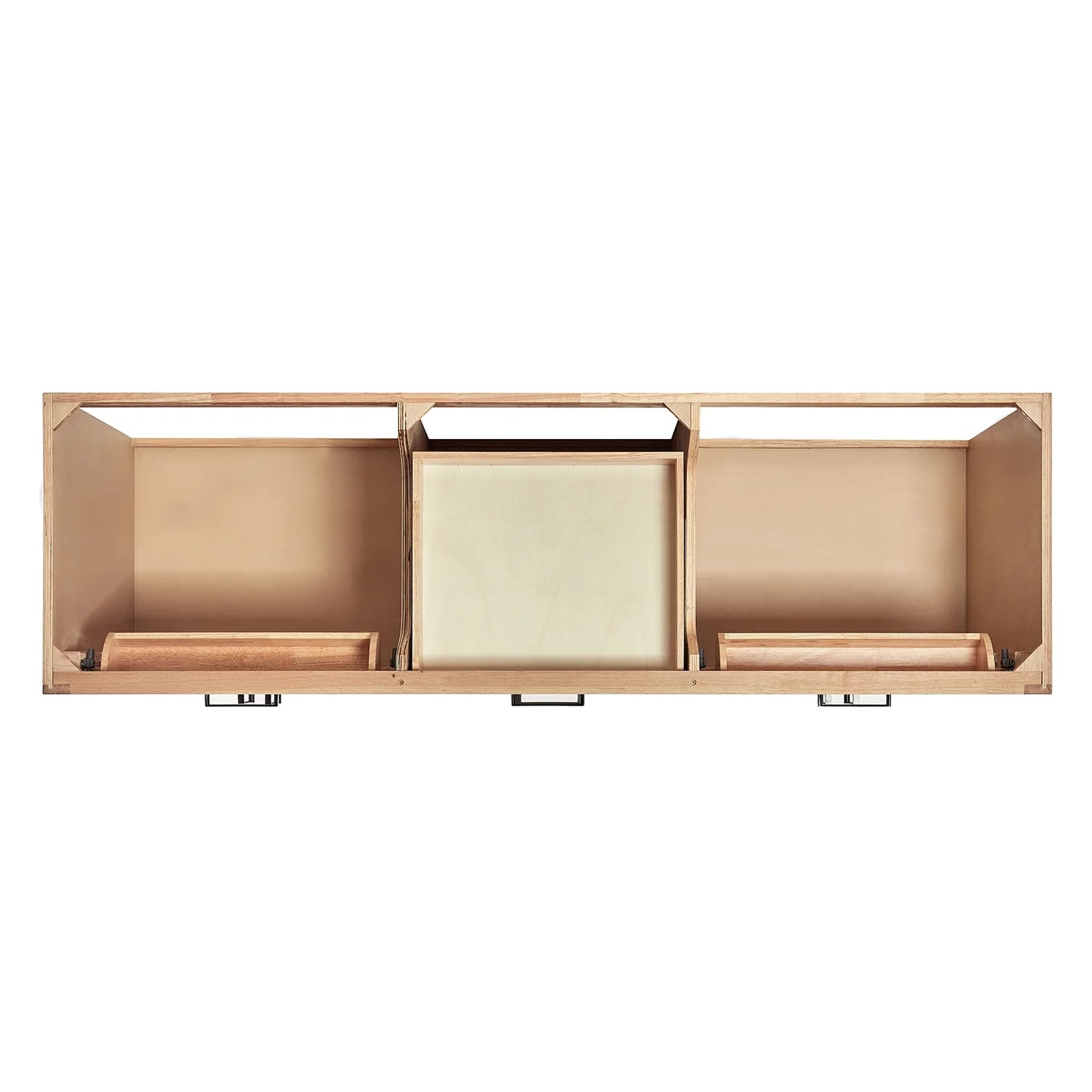 ARIEL Hepburn 72 Inch Double Rectangle Sink Bathroom Vanity With Carrara White Quartz Countertop 1.5 Inch Edge In Oak