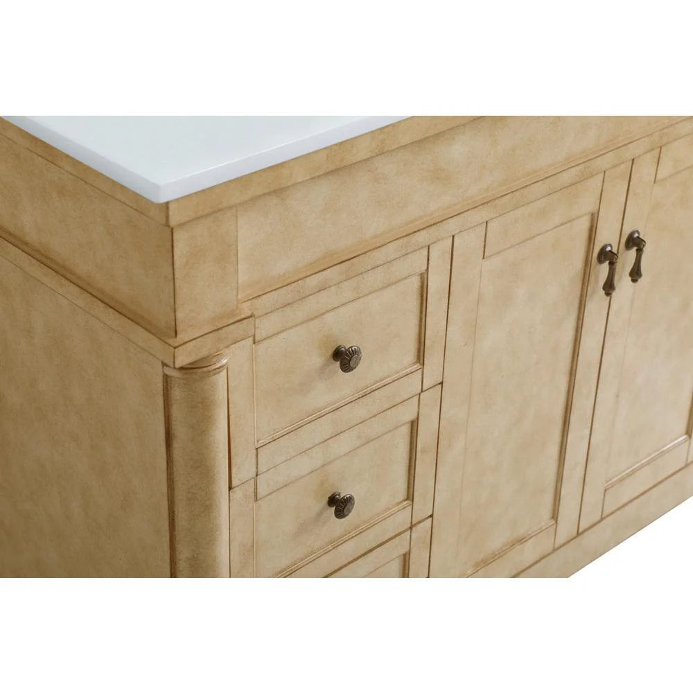 Elegant Kitchen and Bath 48 inch Single Bathroom vanity in Antique Beige