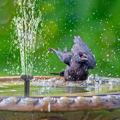 TSV Solar Fountain Water Pump, 1.2W Solar Powered Bird Bath Fountain, Submersible Water Pump Kit Solar Panel Kits for Outdoor Pool, Small Pond, Garden Fish Tank, 150L/H