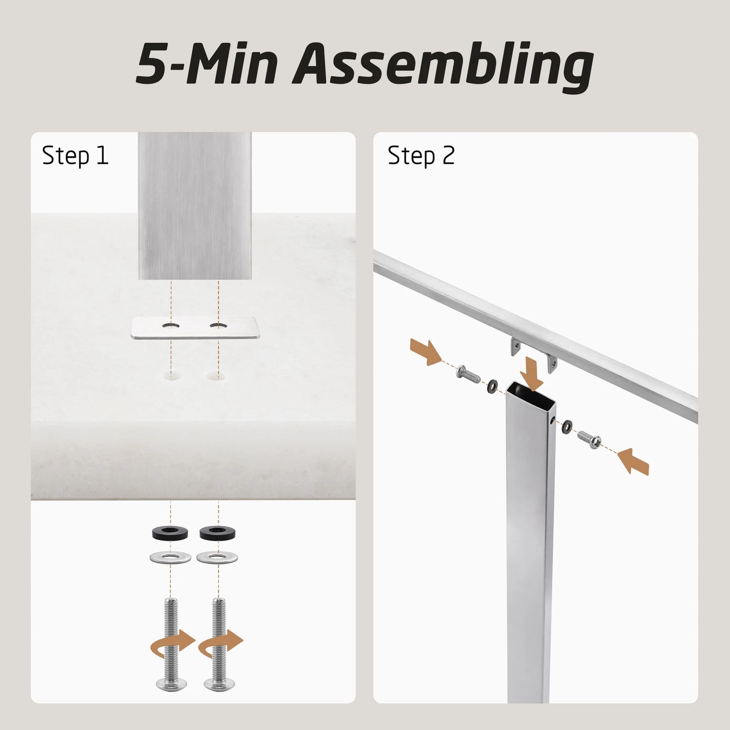 KES Freestanding Towel Rack for Bathroom 2-Tier, Floor Towel Stand with Heavy Marble Base, 18/8 Stainless Steel Brushed, WMBTR003BS