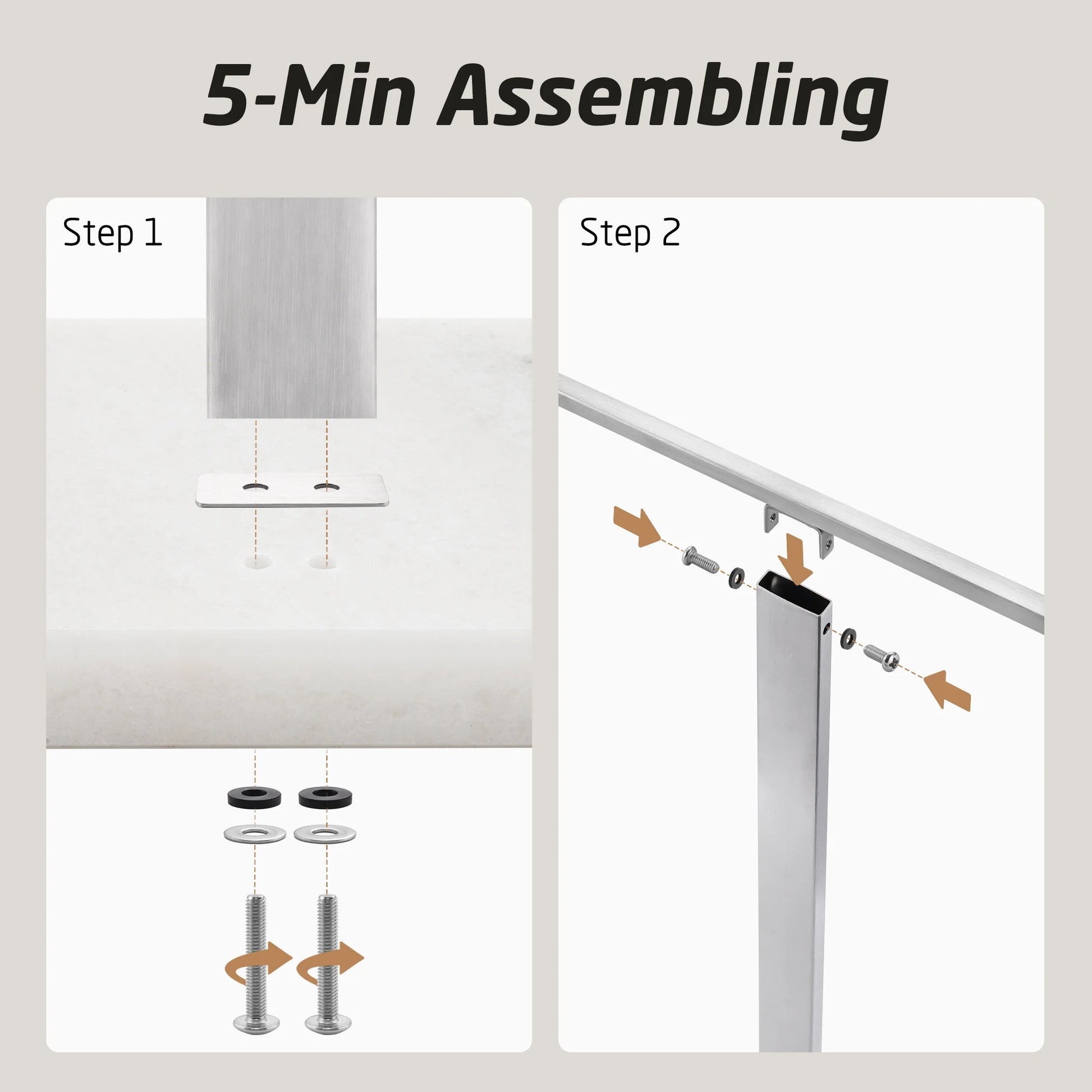 KES Freestanding Towel Rack for Bathroom 2-Tier, Floor Towel Stand with Heavy Marble Base, 18/8 Stainless Steel Brushed, WMBTR003BS