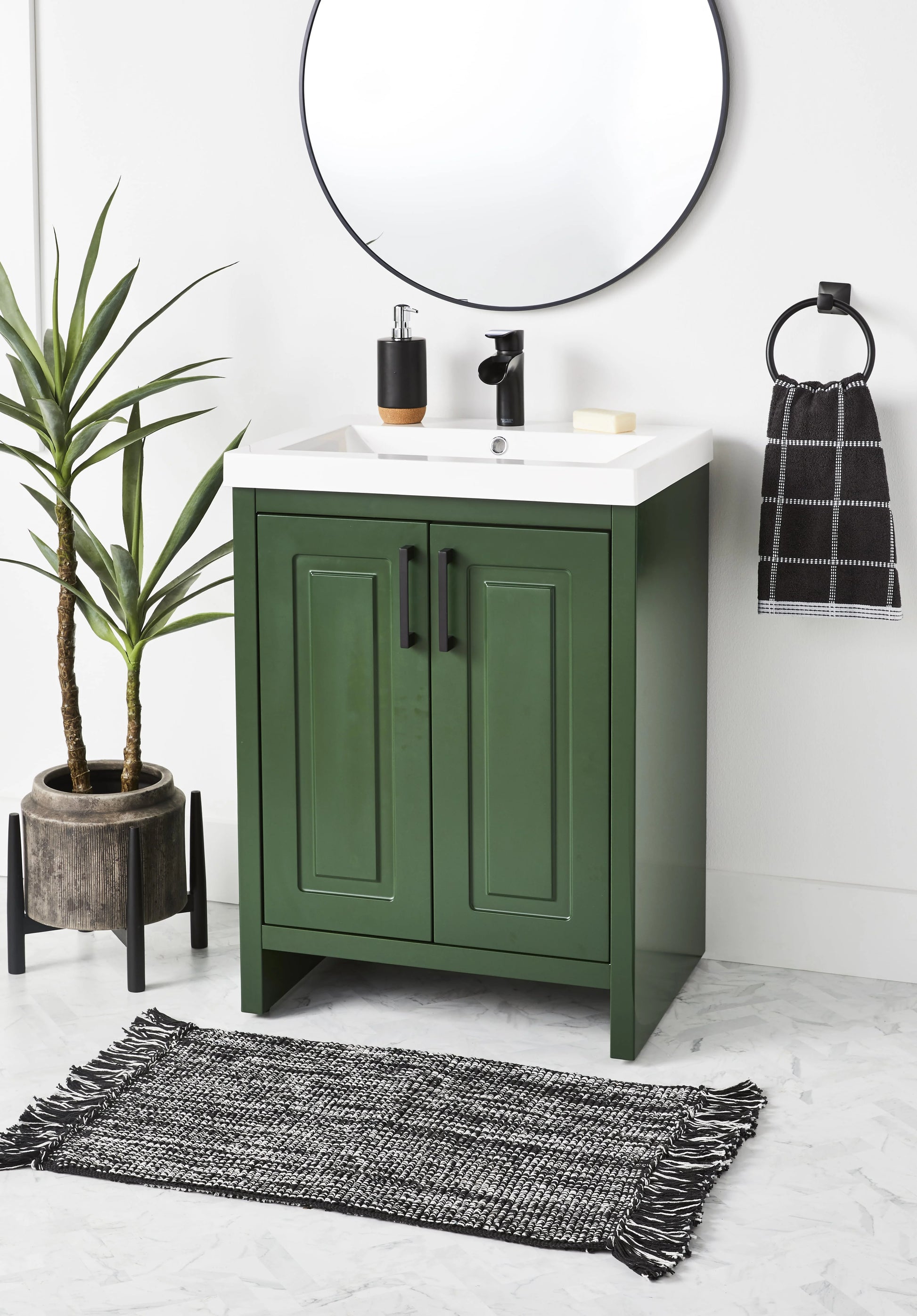 Better Homes & Gardens 24 1/2'' L x 18 7/8'' W Green Bathroom Vanity with Sink Top