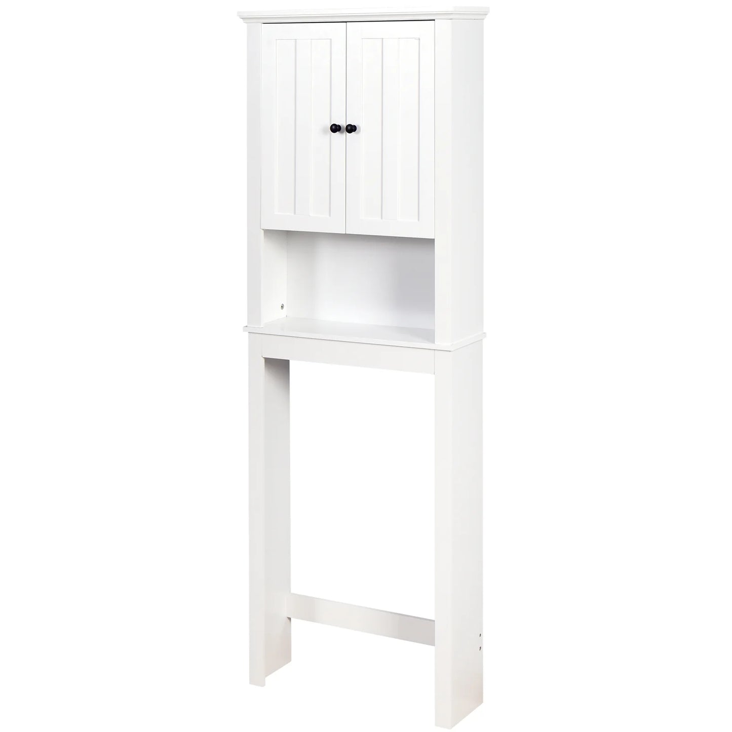 UBesGoo Bathroom Cabinet, Bathroom Space Saver, Over The Toilet Storage with 2-Door Adjustable Shelves, White