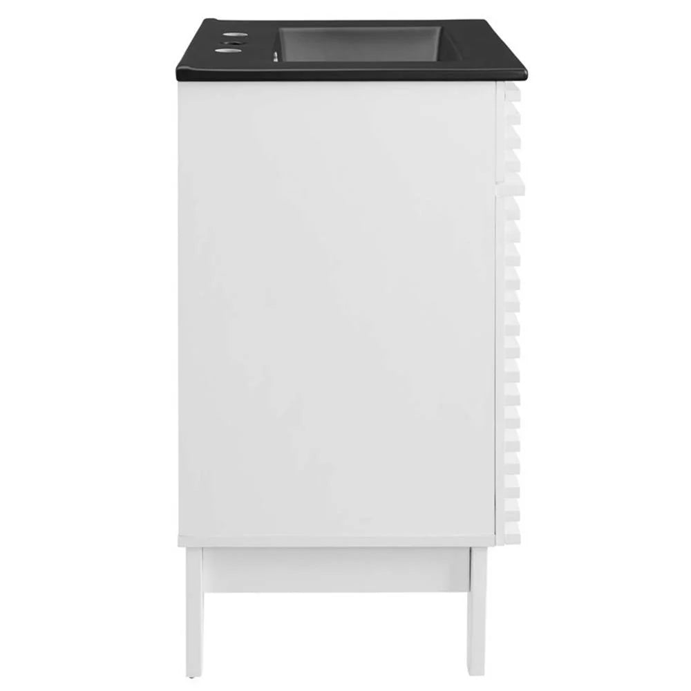 Modway Render 24" Bathroom Vanity in White Black