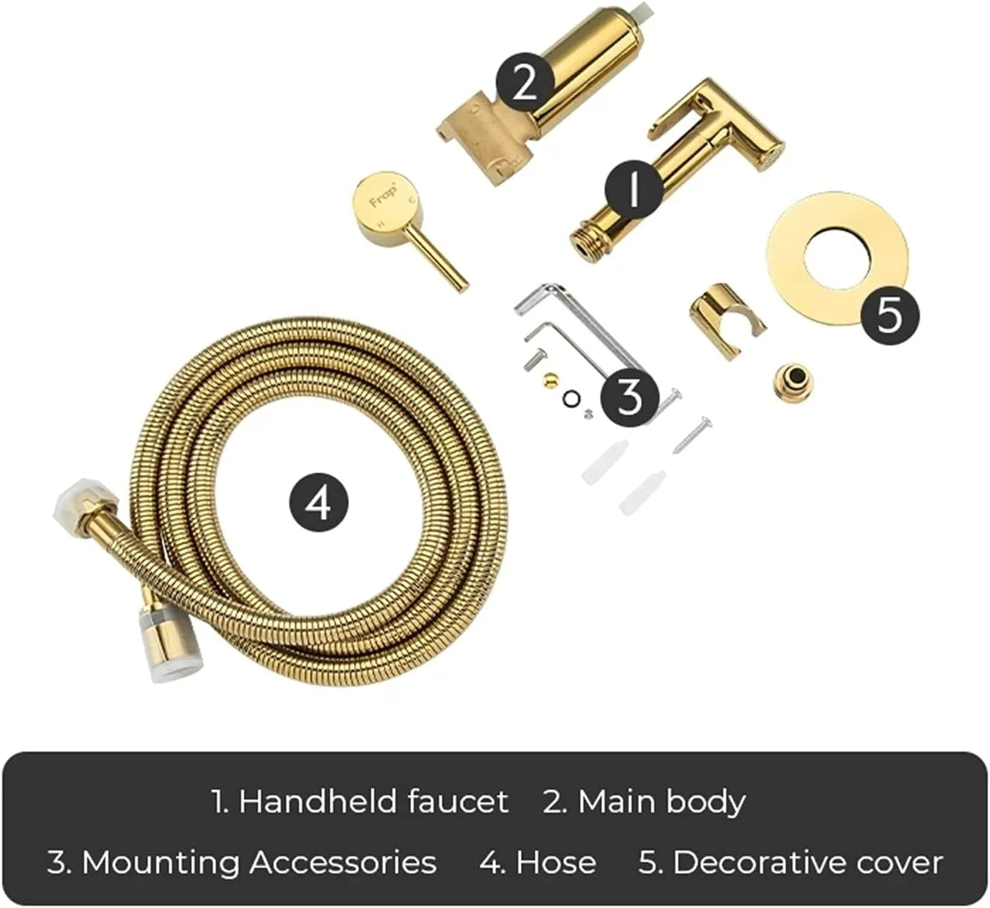 Cloth Diaper Shattaf, Bidet Faucets Brass Bathroom Ass Shower Sprayer, Toilet Bidet Mixer Bidet Hygienic Shower, Hot and Cold Anal Cleaner Faucet