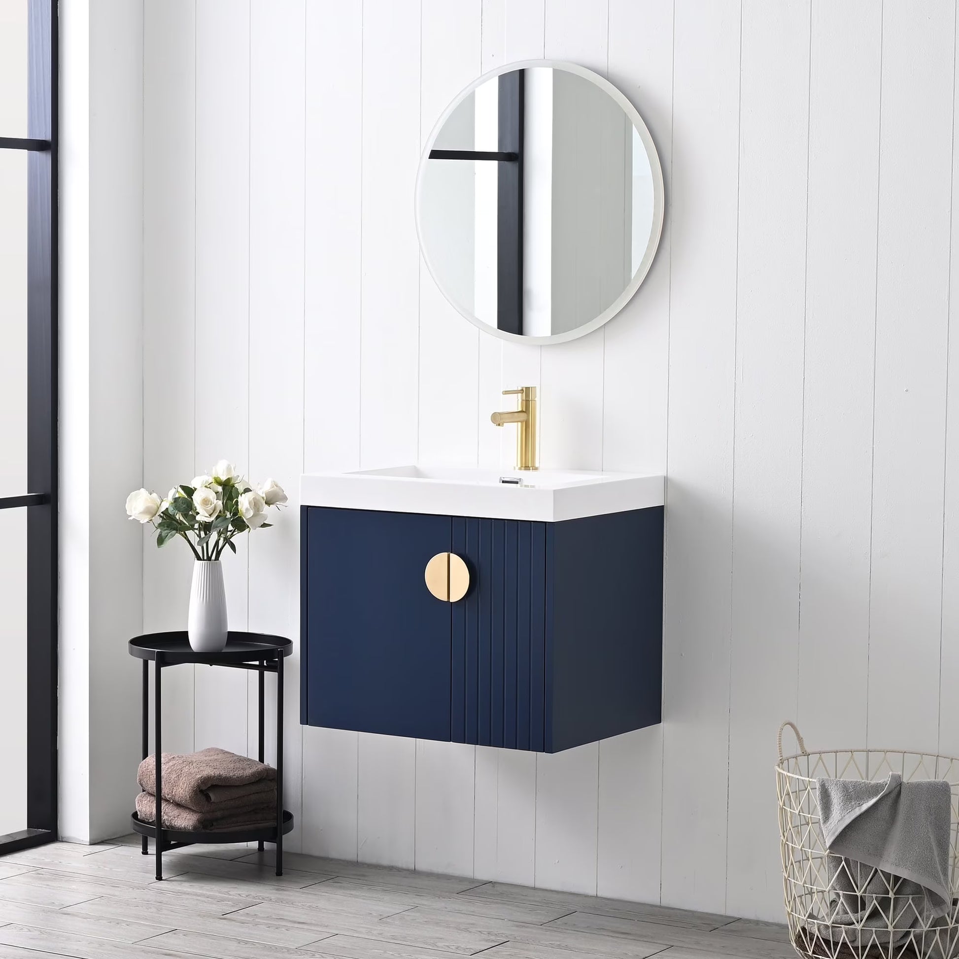 Floating & Wall Mounted Bathroom Vanity Set with Acrylic Sink