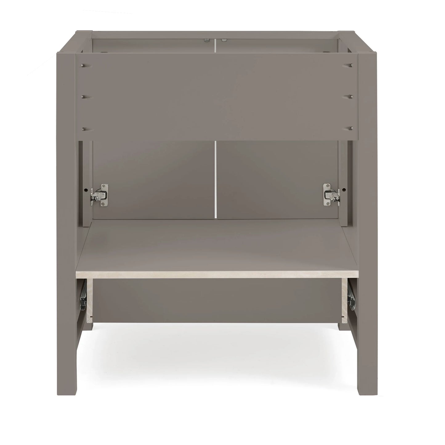 Alaterre Furniture Williamsburg 30 in. Bathroom Vanity - Freestanding Cabinet Without Sink - Small Wood Vanity with Soft-Close Doors, Gray