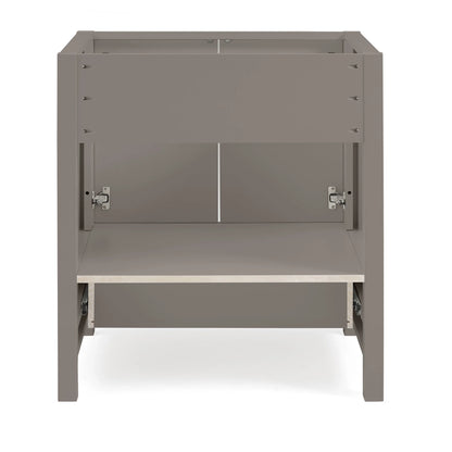 Alaterre Furniture Williamsburg 30 in. Bathroom Vanity - Freestanding Cabinet Without Sink - Small Wood Vanity with Soft-Close Doors, Gray