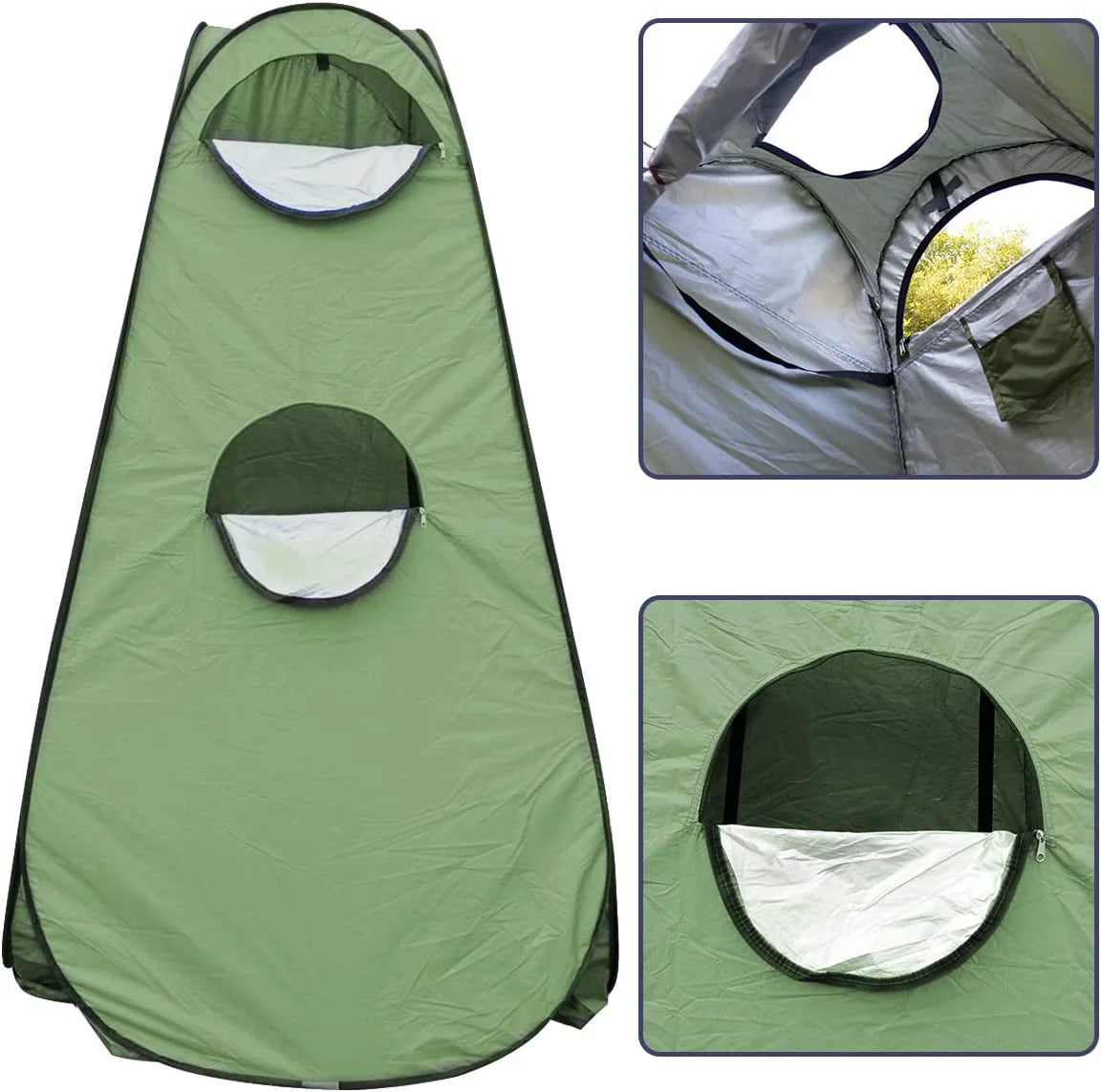 Pop Up Tent Upgrade Privacy Camping Shower Tent Portable Outdoor Sun Shelter for Outdoor Bathing Toilet Camping Biking Hiking Beach with 5.3 Gallon Shower Bag