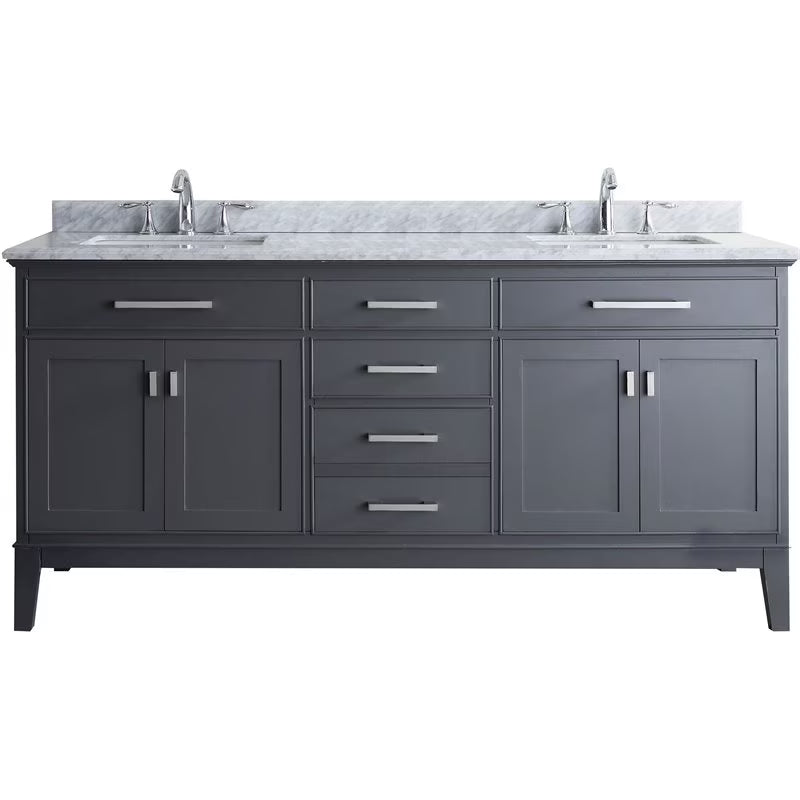 Ari Kitchen & Bath Danny 42" Solid Wood Bathroom Vanity in Maple Gray
