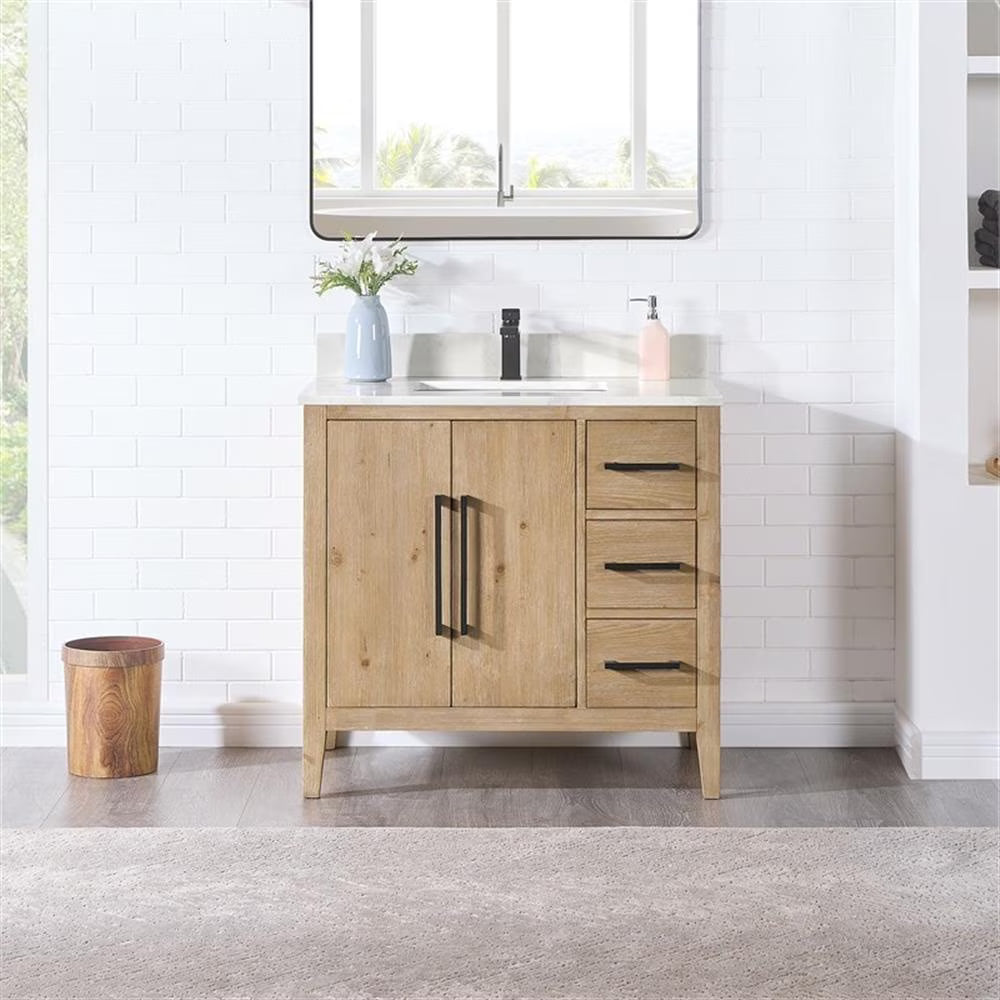 Altair Design Laurel Wood Brown 36" Single Vanity Bathroom Vanity Top