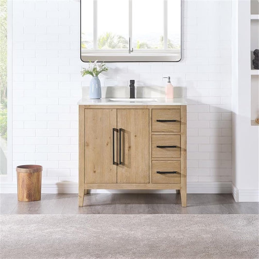 Altair Design Laurel Wood Brown 36" Single Vanity Bathroom Vanity Top