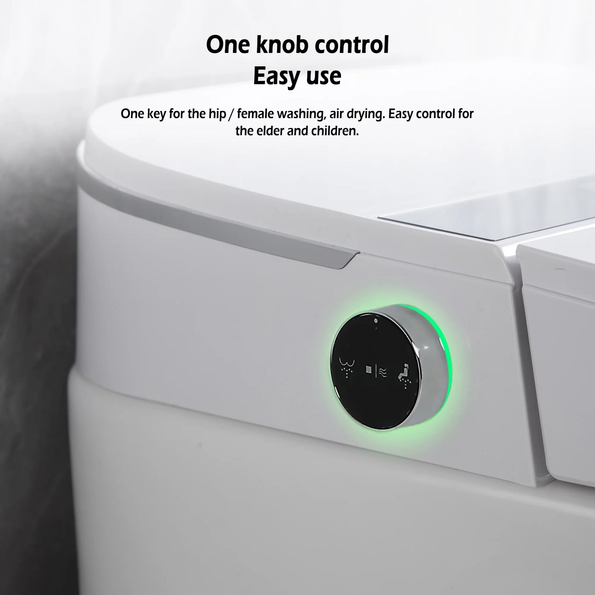 Teekyooly Smart Toilet,One Piece Bidet Toilet for Bathrooms,Modern Elongated Toilet with Warm Water, Foot Sensor Operation, Heated Bidet Seat,Electric Tankless Toilets with LED Display