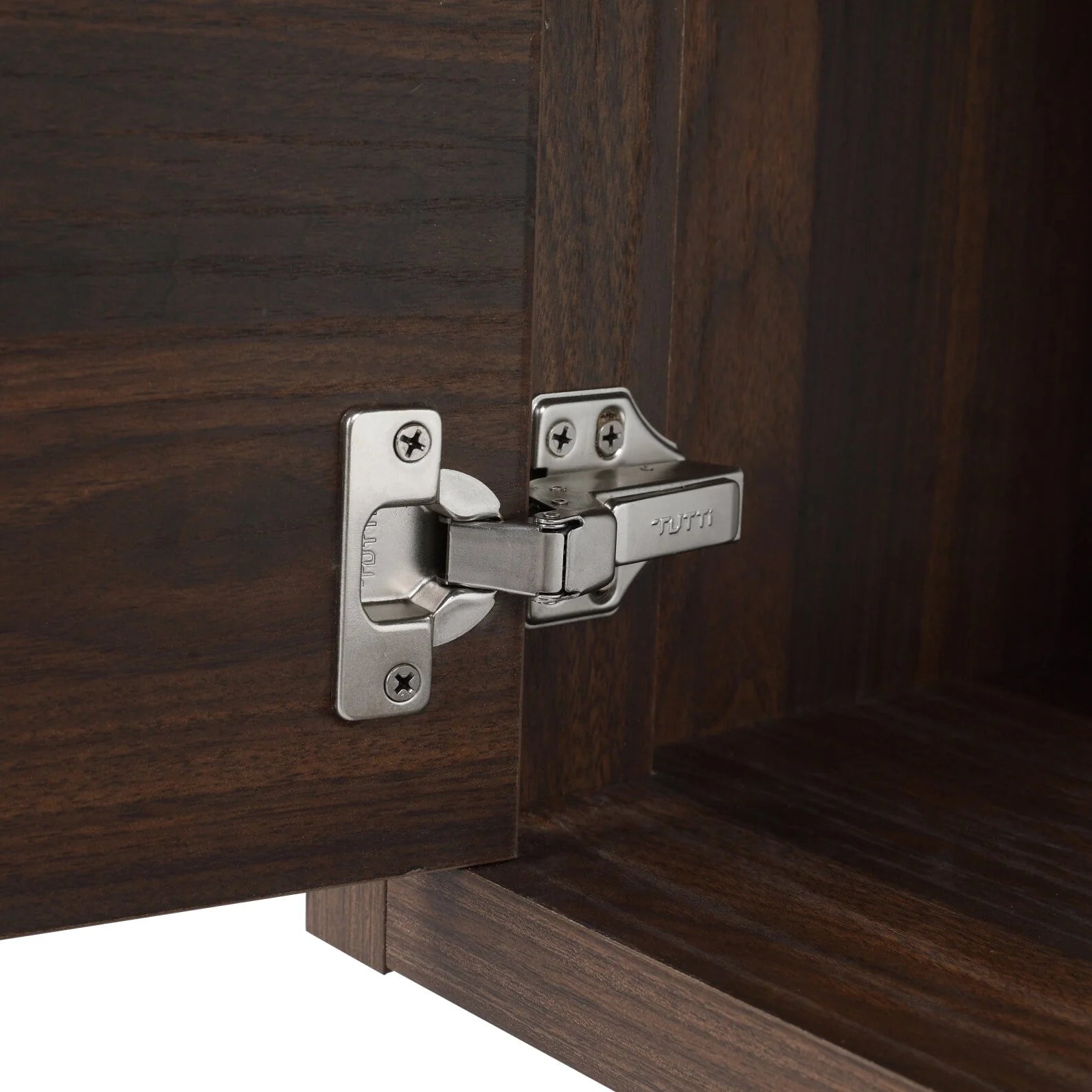 Bathroom Vanity with Sink, Bathroom Vanity with Float Mounting Design, 24 Inch Bathroom Sink Cabinet with Soft Close Doors for Bathroom, California Walnut
