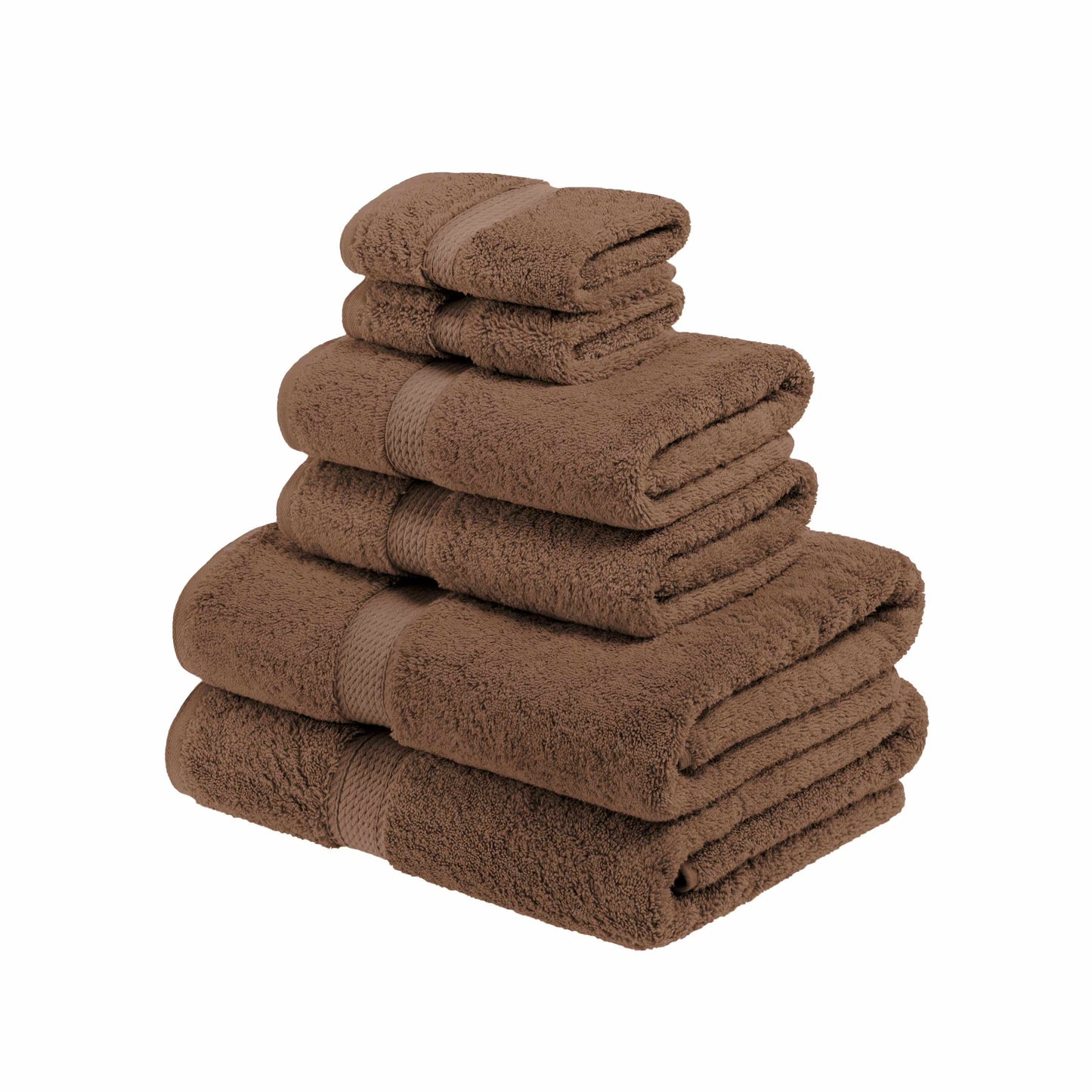 Egyptian Cotton 900 GSM Hotel Quality 6-Piece Towel Set, 2 Face, 2 Hand, and 2 Bath Red