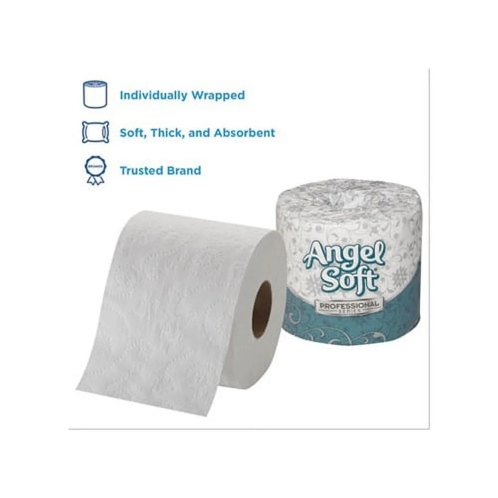 Angel Soft ps Premium Bathroom Tissue Septic Safe, 2-Ply, White, 450 Sheets/Roll, 80 Rolls/Carton