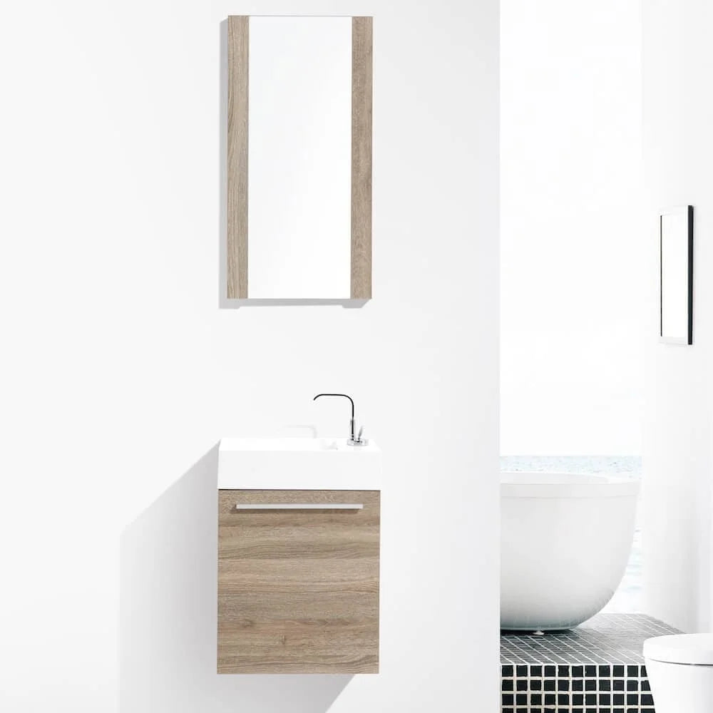 Blossom Colmar 18" Floating Bathroom Vanity w/ Acrylic Sink | Navy Blue Finish | Wall Mount | Soft-Close