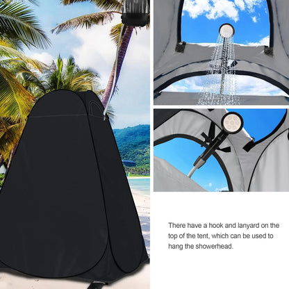 Shower Privacy Tent, 7FT Extra Large Pop Up Toilet Tent, Portable Outdoor Bathroom Shower Enclosure, Privacy Shelter for Changing Camping Hiking Beach Dressing, Fishing, UPF50+