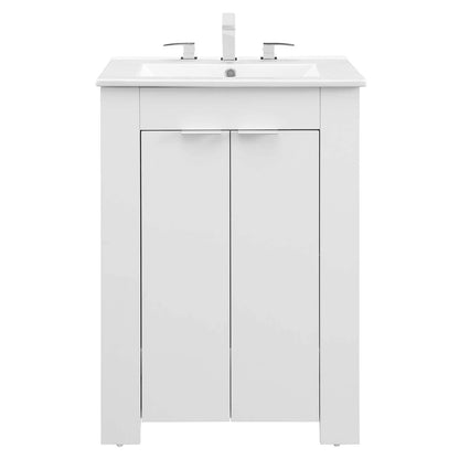 Modway Maybelle 24" Bathroom Vanity in White White