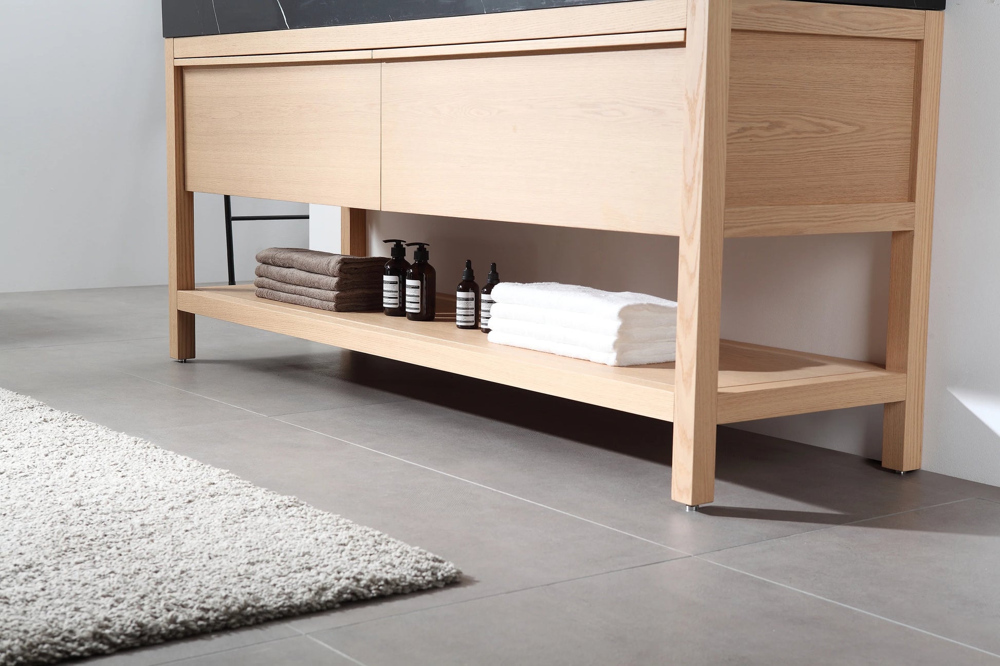 Bibury 72" Whitewash Oak Freestanding Bathroom Vanity