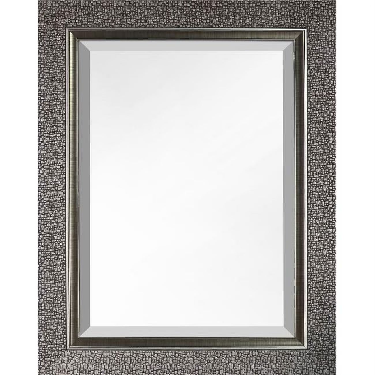 Mirrorize Canada IMM102 27 x 35 in. Mosaic Bathroom Mirror, Silver