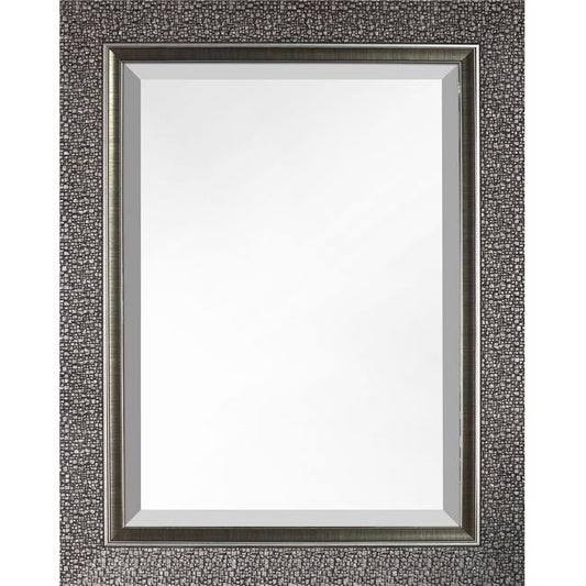 Mirrorize Canada IMM102 27 x 35 in. Mosaic Bathroom Mirror, Silver
