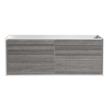 Fresca Catania 60" Wall Hung Single Sink Wood Bathroom Cabinet in Glossy White