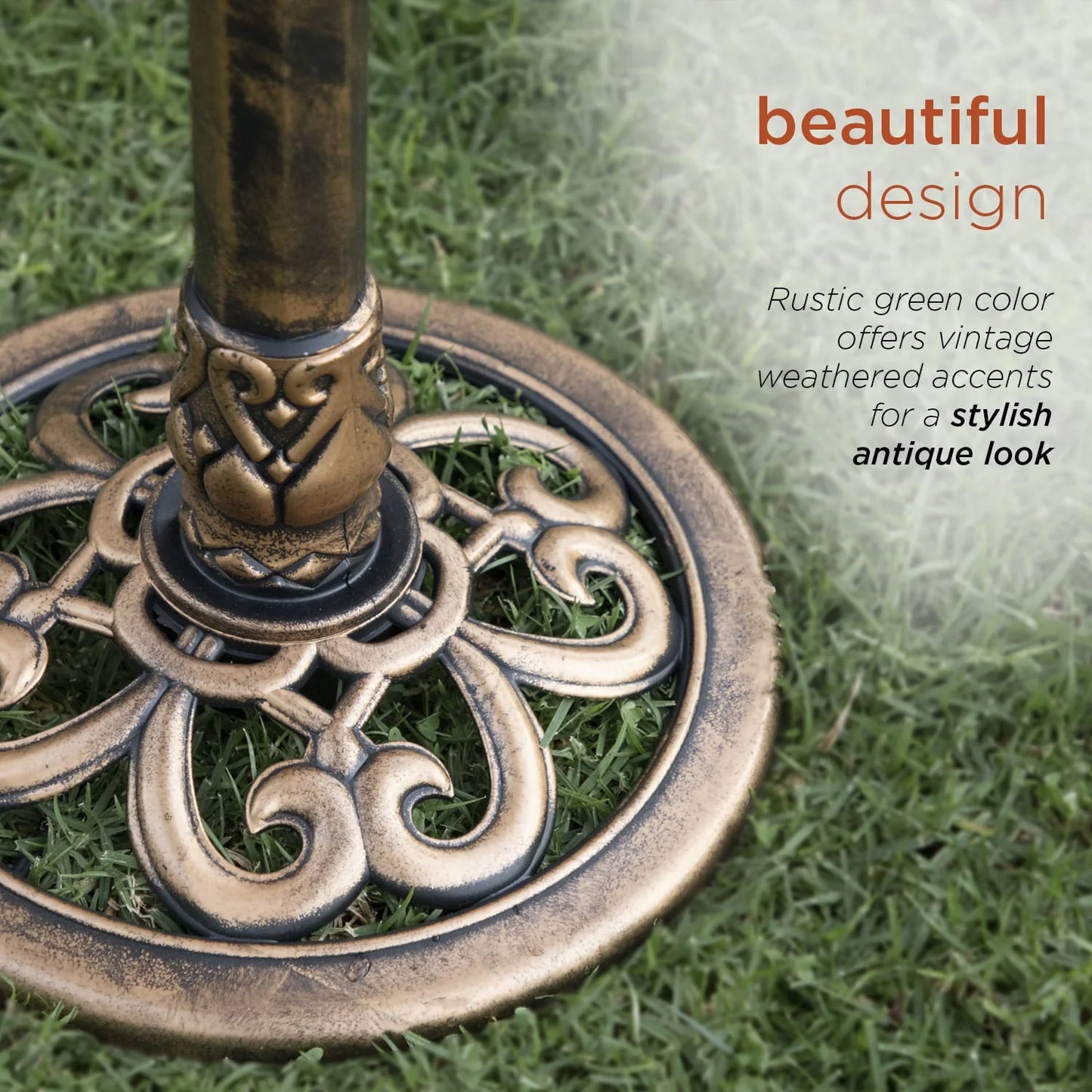Alpine Corporation 3-Tiered Pedestal Outdoor Water Fountain and Bird Bath, Bronze
