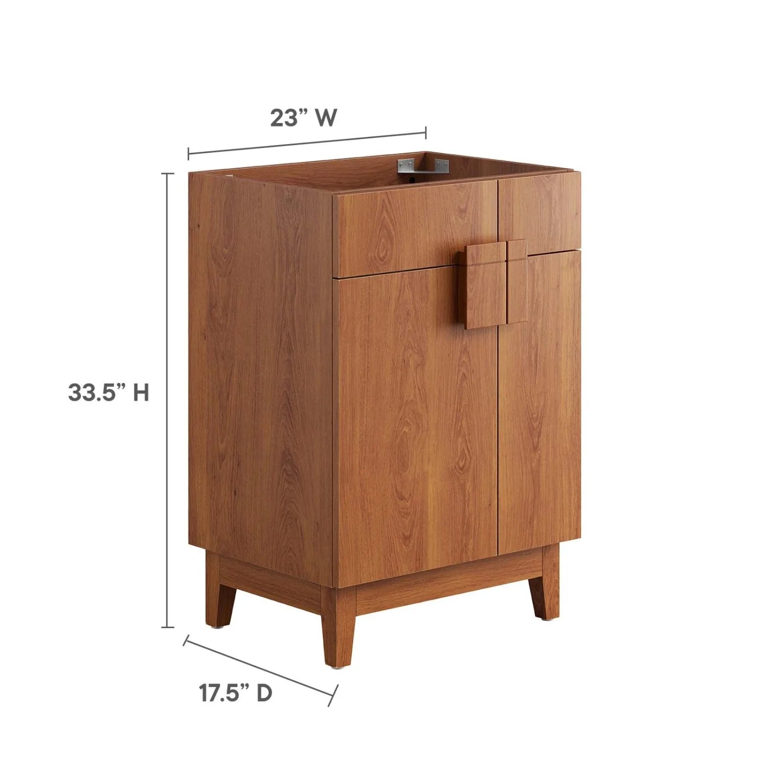 Vanity Cabinet (Sink not included), Walnut, Melamine Wood , Hotel Bedroom Bathroom, Modern Contemporary HB36062