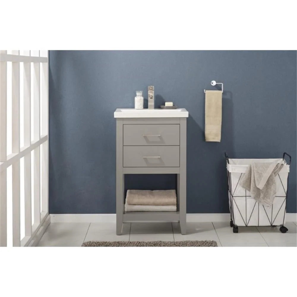 Design Element Cara 20" Single Sink Bathroom Vanity In White