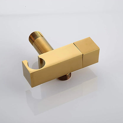 Handheld Bidet Sprayer for Toilet with Single Cold Water, Wall Mounted Toilet Bidet Sprayer Kit Brass Bathroom Cloth Diaper Sprayer Set for Personal Hygiene,Gold