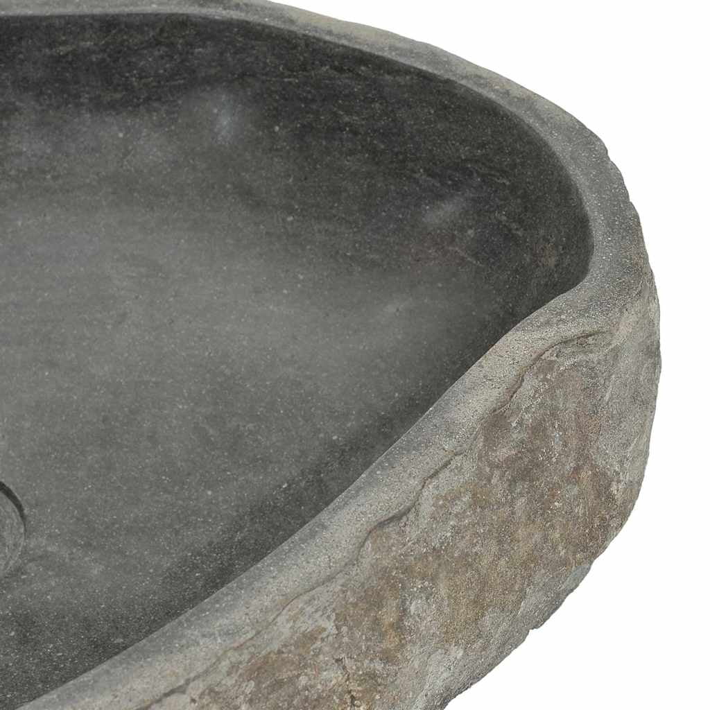 vidaXL Bathroom Basin, Naturally Varied Shape and Color Tone, (17.7"-20.9")x(13.4"-16.1")x4.5"