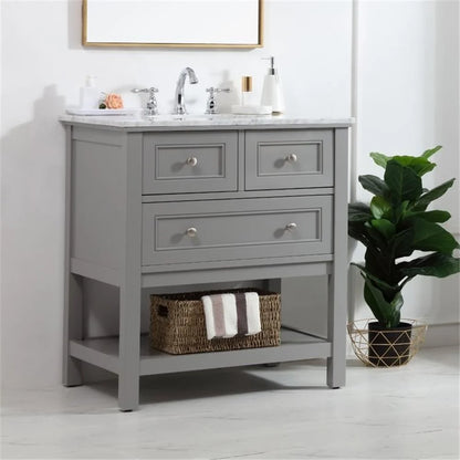 30 in. single bathroom vanity set in Grey