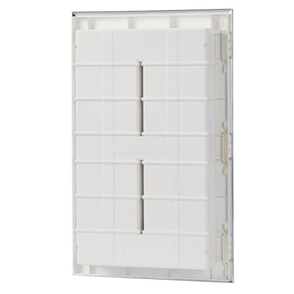 12-1-26-01 Capella 16 in. x 26 in. x 3-1/2 in. Framed Recessed 1 Door Bathroom Medicine Cabinet with 6 Shelves and White Frame