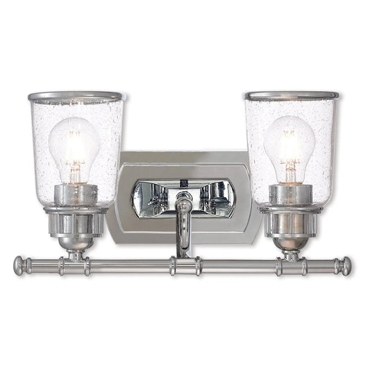 Livex Lighting Lawrenceville 2 Light Bath Vanity Light in Polished Chrome