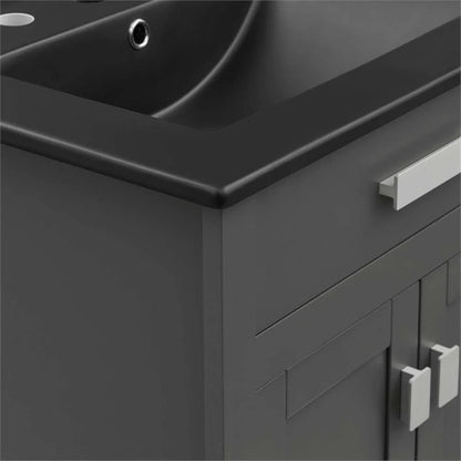 Modway Laguna 24" Bathroom Vanity in Gray Black