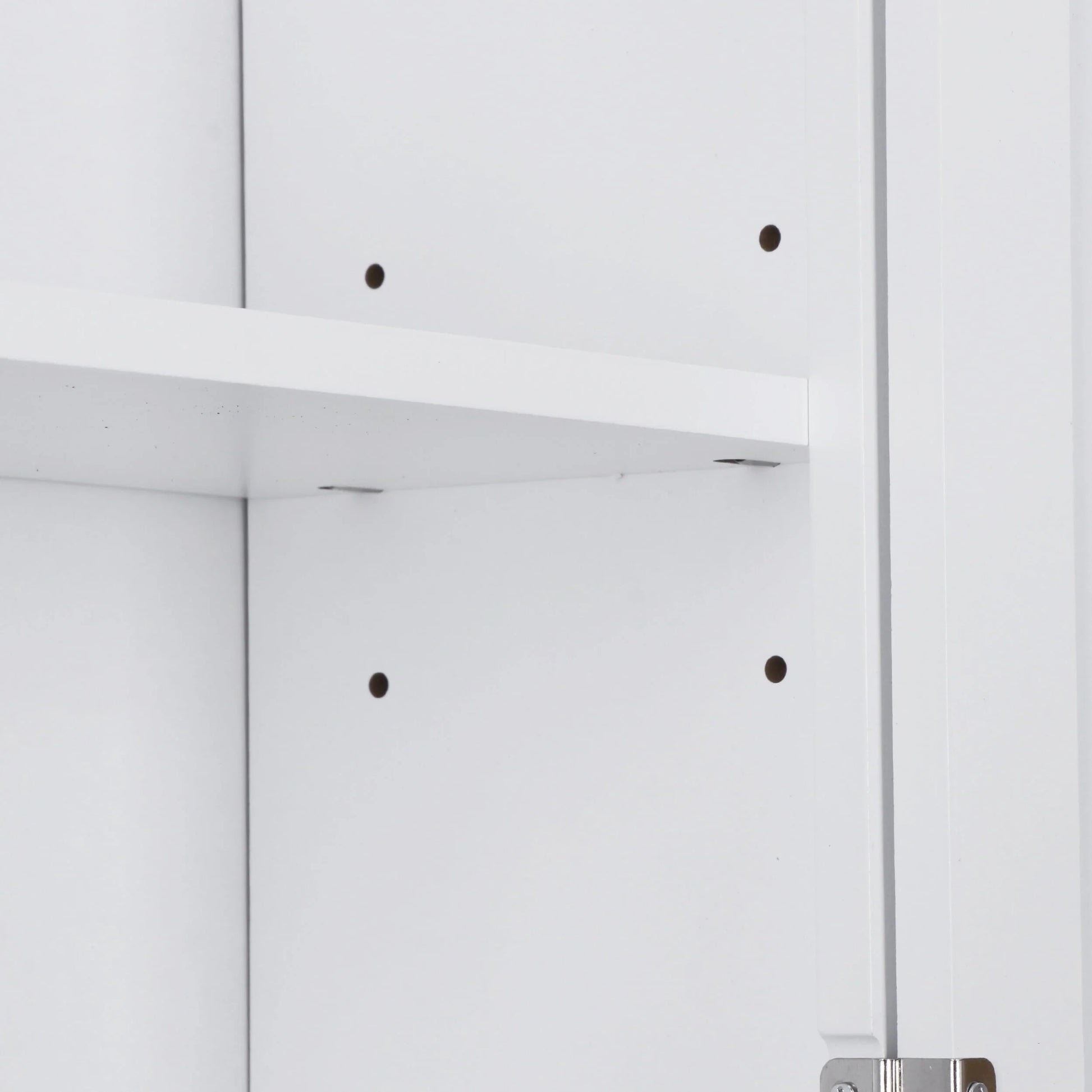 ZenSports 2-Door Bathroom Medicine Storage Wall Cabinet, Over-the-Toilet Adjustable Shelves 8" Width White