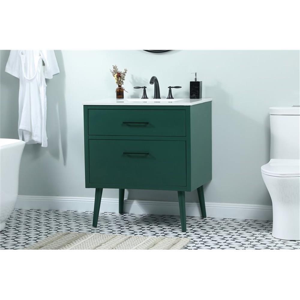 30 inch bathroom vanity in Green