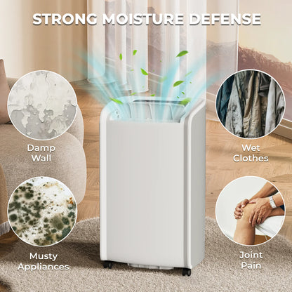 Rocyis 3600 Sq. ft 19 Pints (DOE) Dehumidifier for Home, with Auto Shut off, Drain Hose, Reusable Filter, 24H Timer, Auto Defrost, Child Lock, for Bedroom, Bathroom