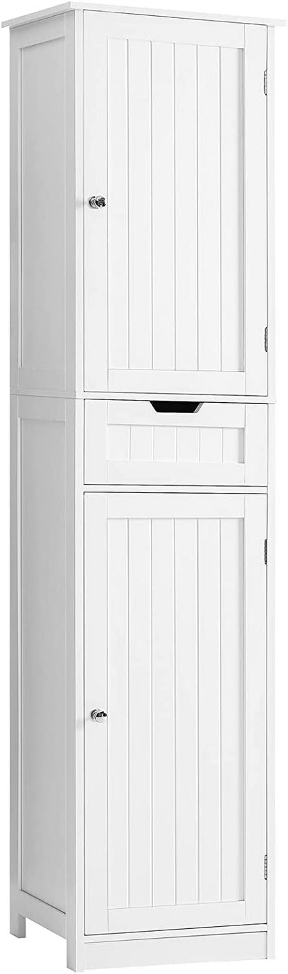 67" Tall Storage Cabinet, Bathroom Cabinet with Drawer & Adjustable Shelves, Narrow Storage Cabinet, Floor Cabinet for Living Room, Home Office, Rustic Oak