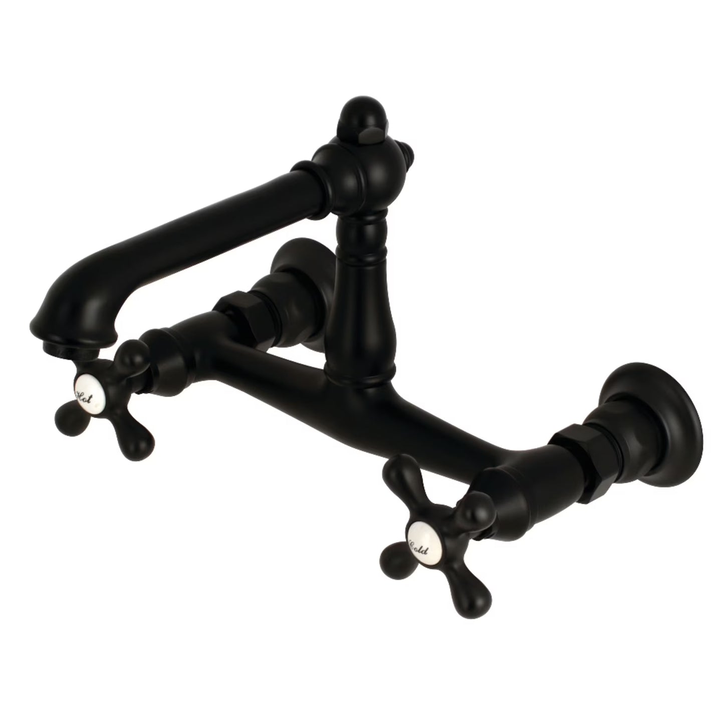 Kingston Brass KS7245AX 8-Inch Center Wall Mount Bathroom Faucet, Oil Rubbed Bronze