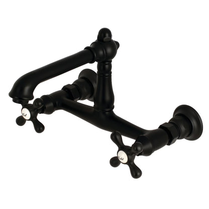 Kingston Brass KS7245AX 8-Inch Center Wall Mount Bathroom Faucet, Oil Rubbed Bronze